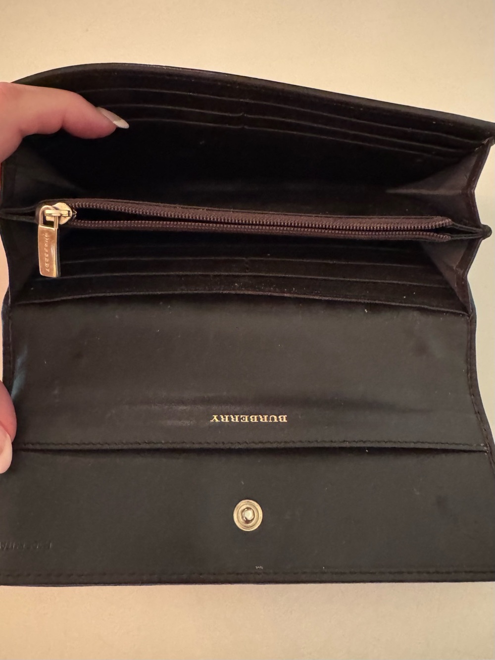Authentic Burberry Women’s Nova Check Leather Trim Long Wallet – Beige & Brown - Picture 6 of 6